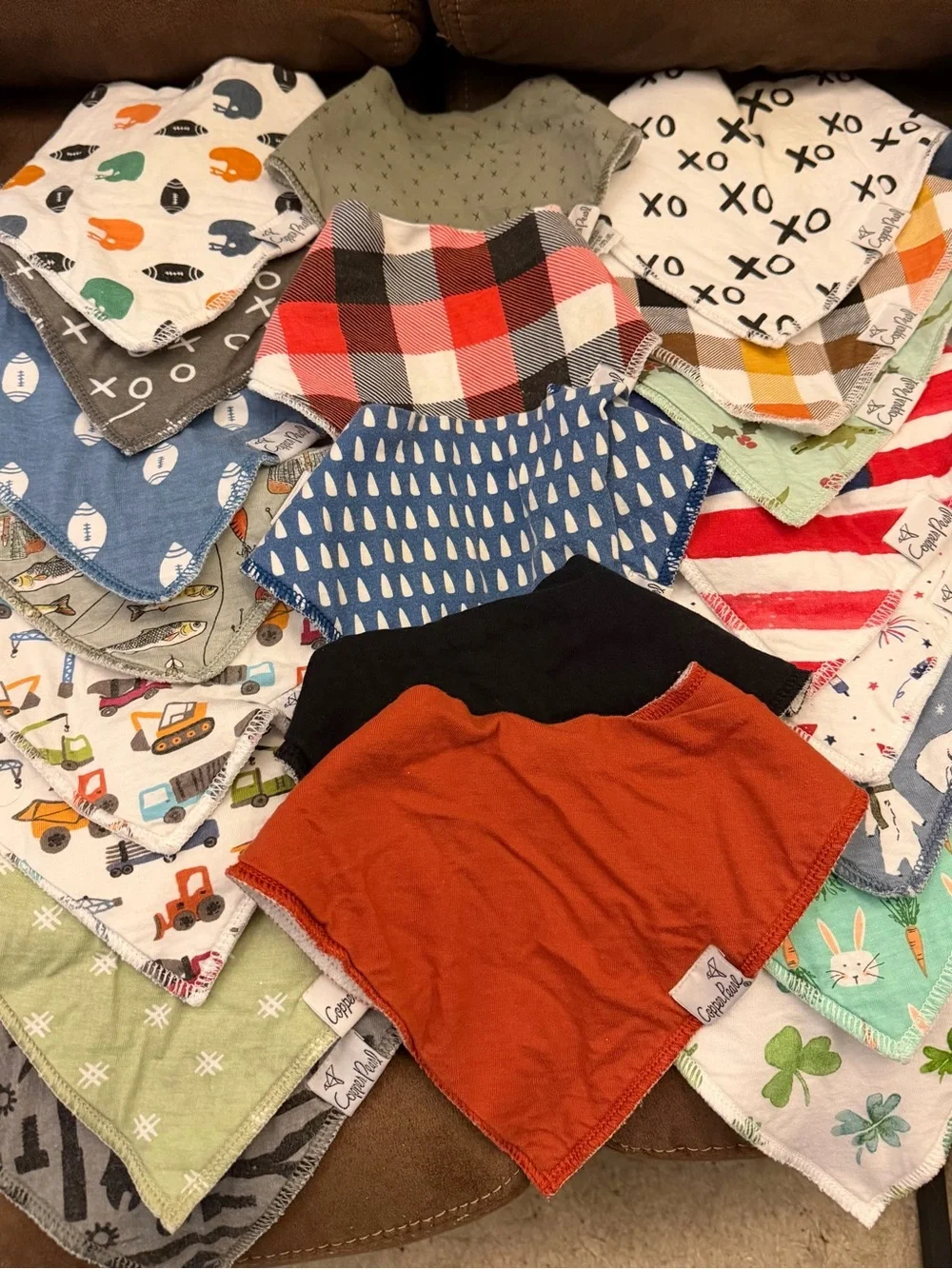 Copper Pearl Bandana Bibs
